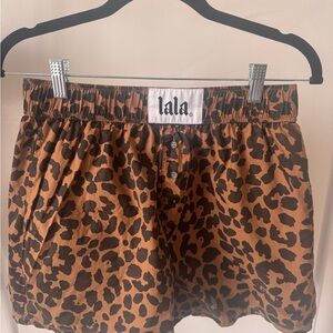 Dressed in LALA High Waist Leopard Print Shorts